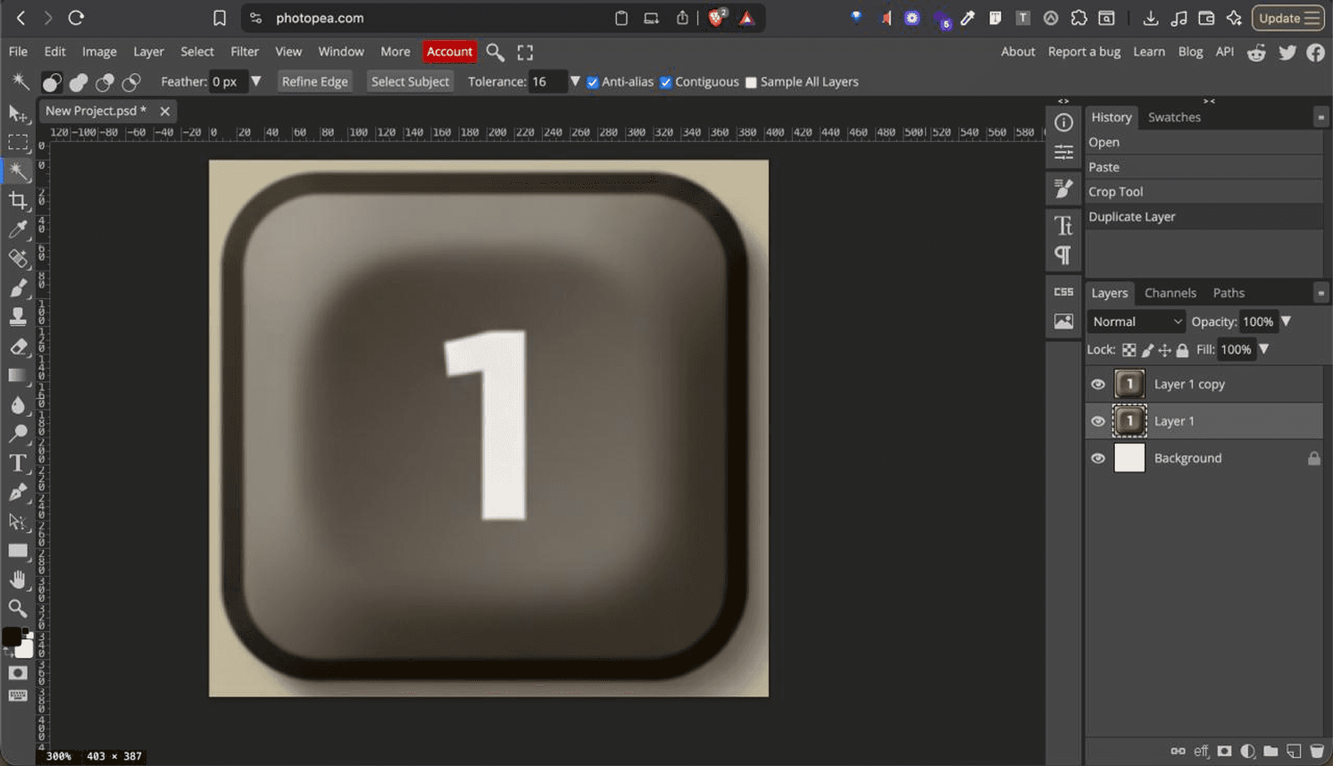 Work-in-progress screenshot of designing piano key sprites in Photoshop for the ZigBeat interface
